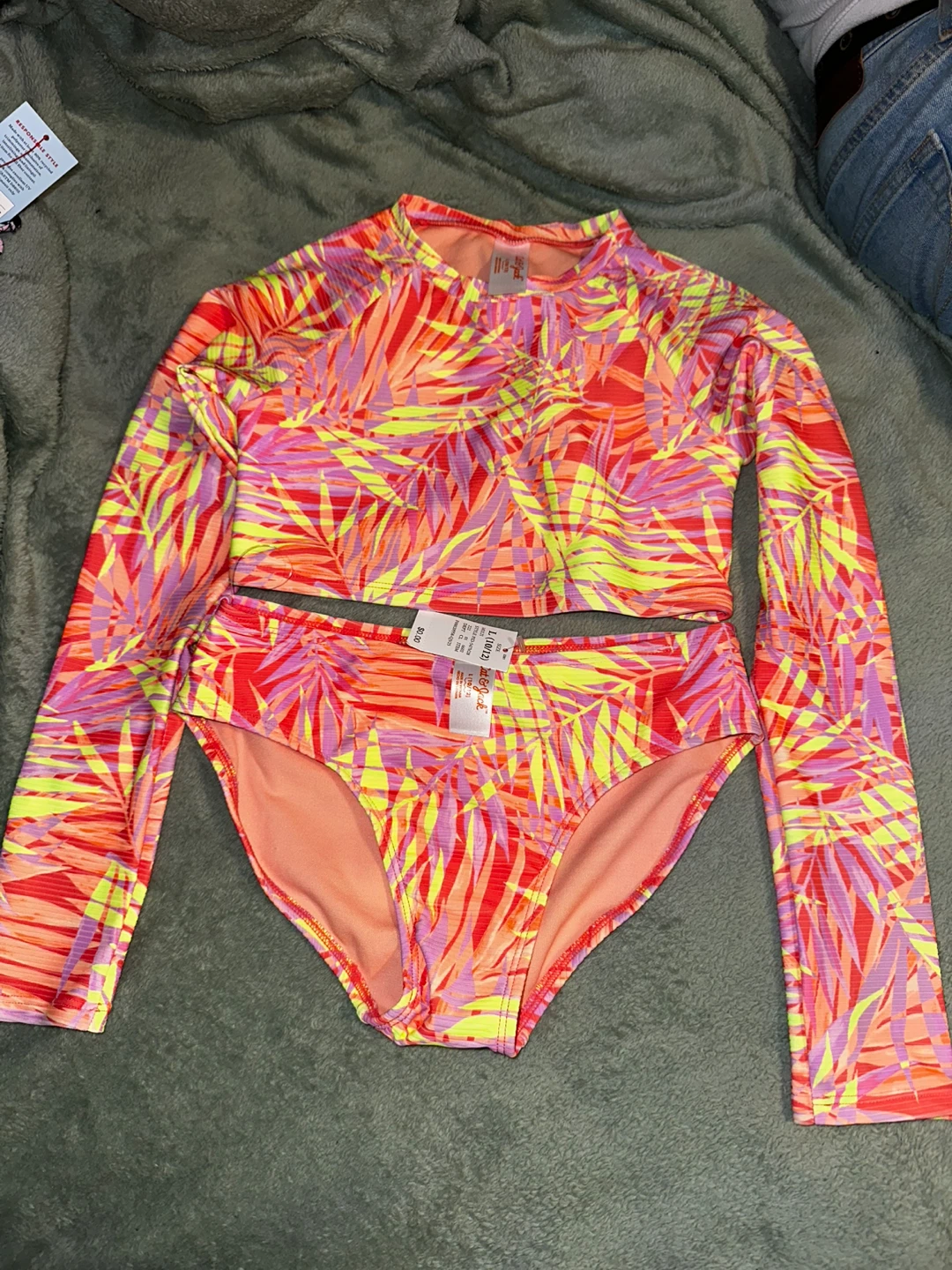 Girls' Rash Guard Swimsuit and Bikini Bottoms - photo 4