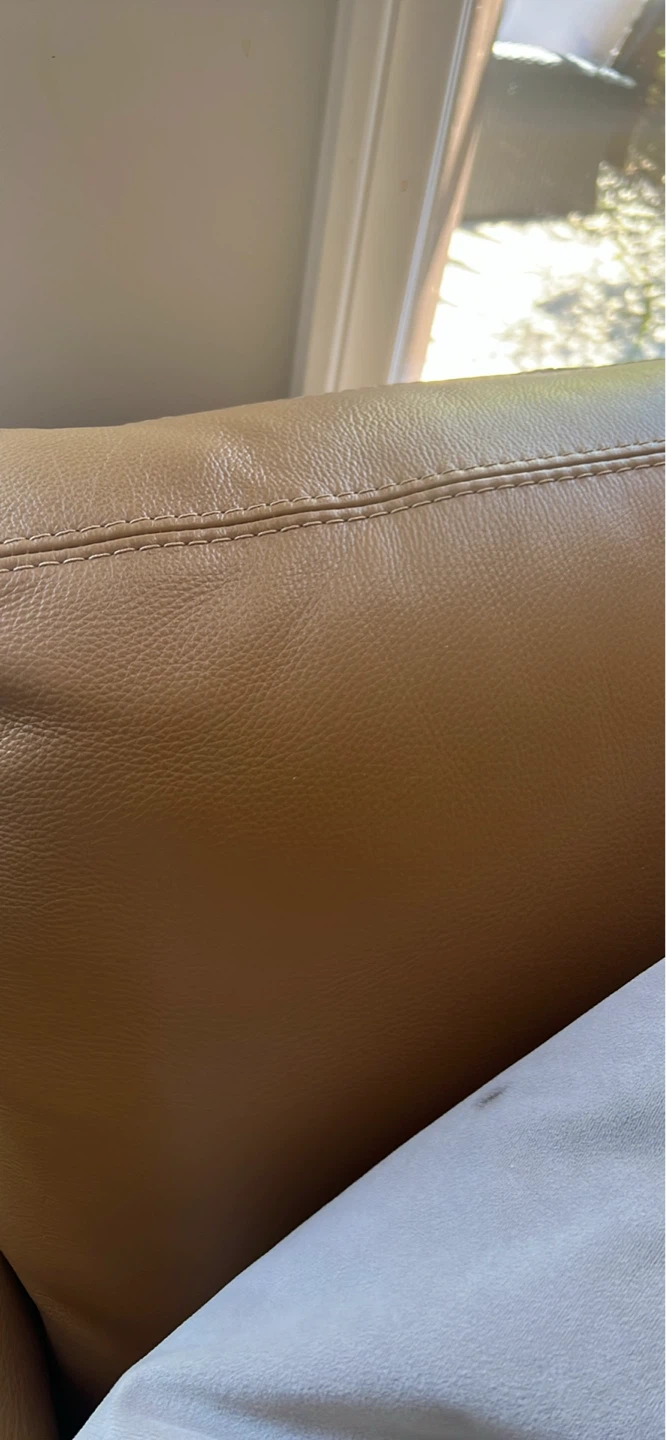Stunning Leather couch 83” - photo 2