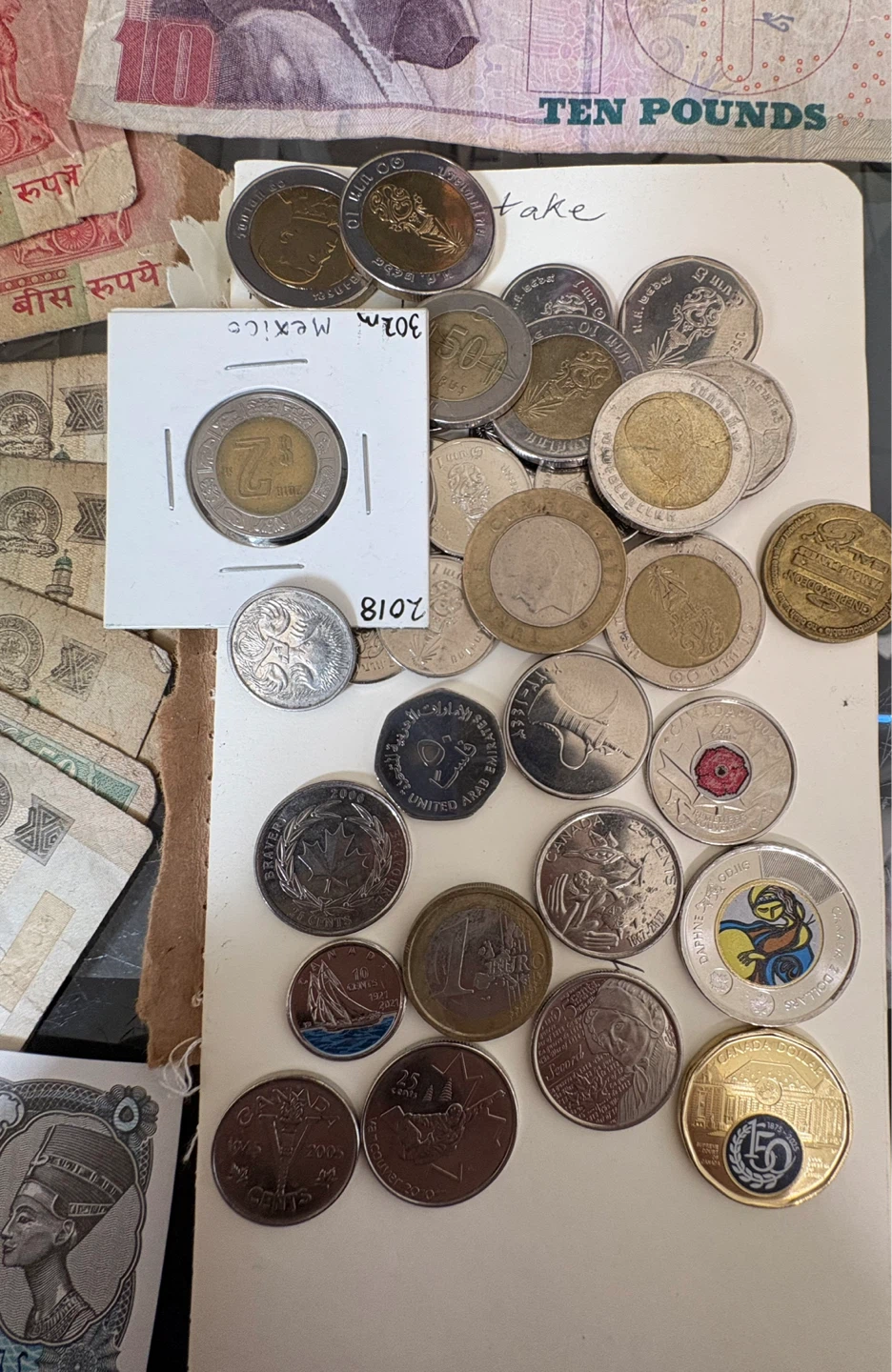 Assorted World Banknotes and Coins - photo 2
