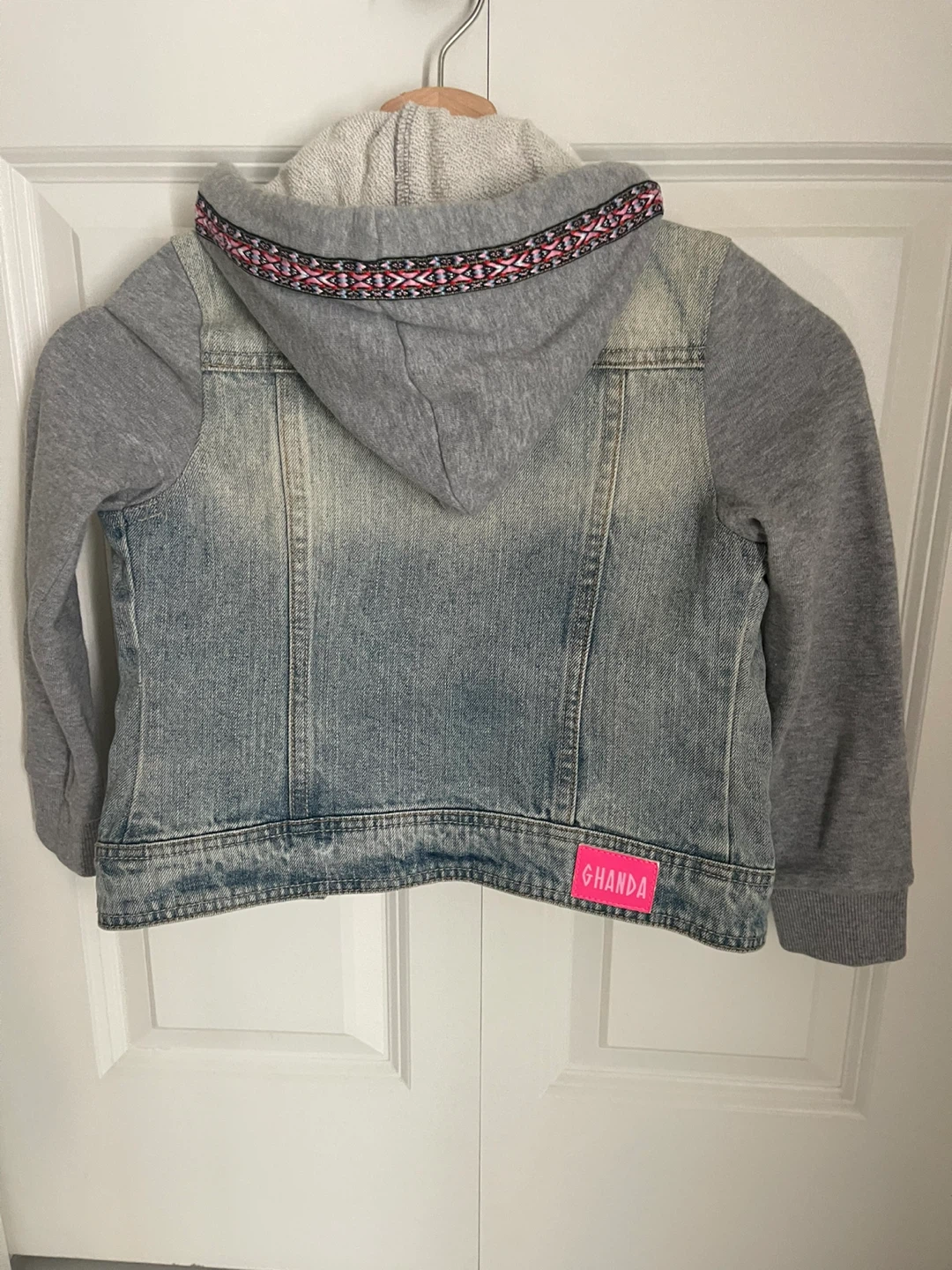 Ghanda Denim Hoodie Jacket Size 5-6 - photo 2