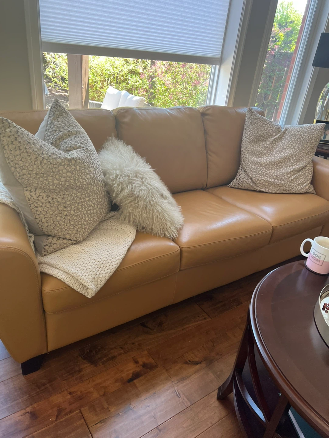 Stunning Leather couch 83” - photo 3