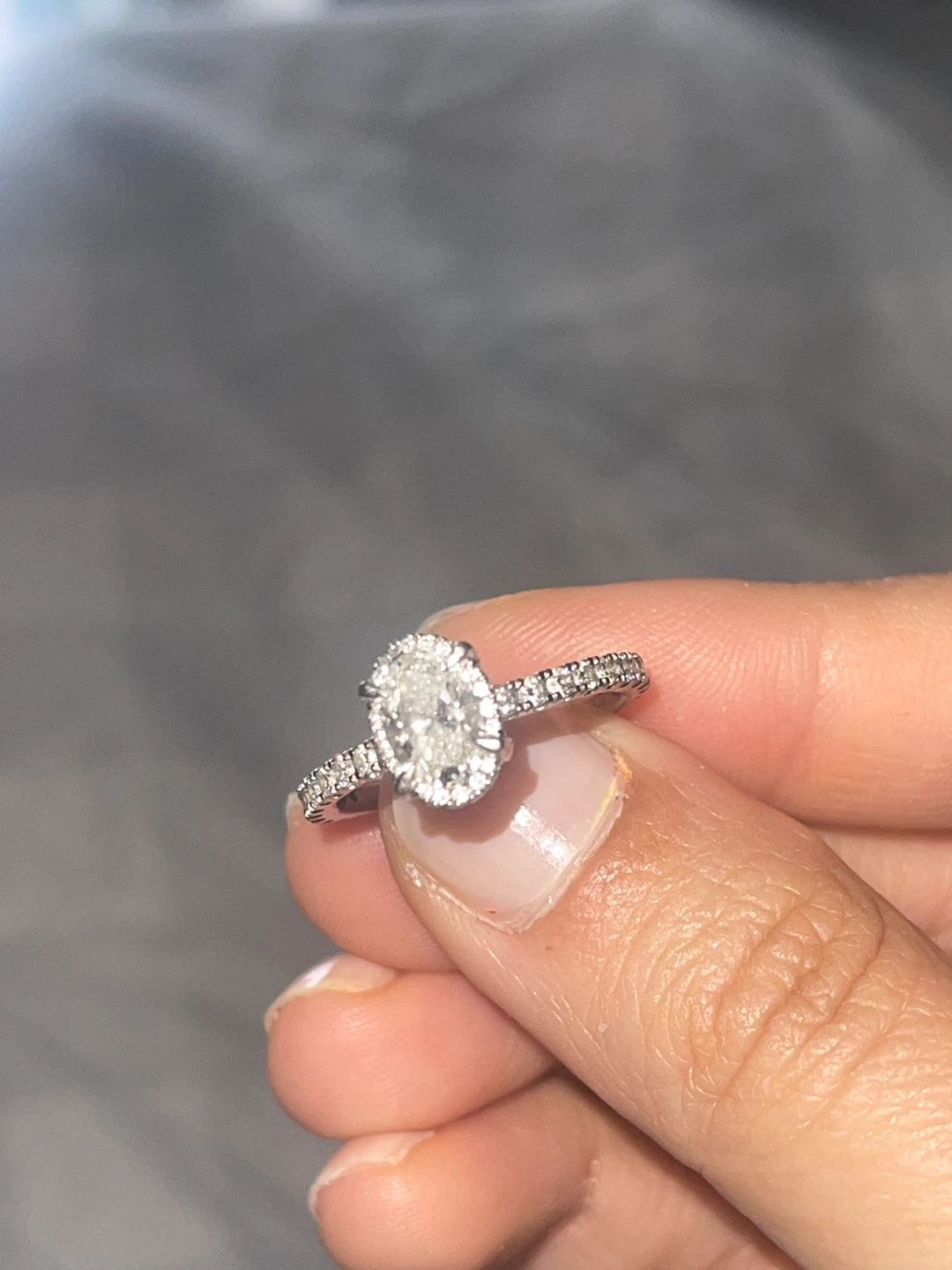 Oval Cut Diamond Engagement Ring - photo 3