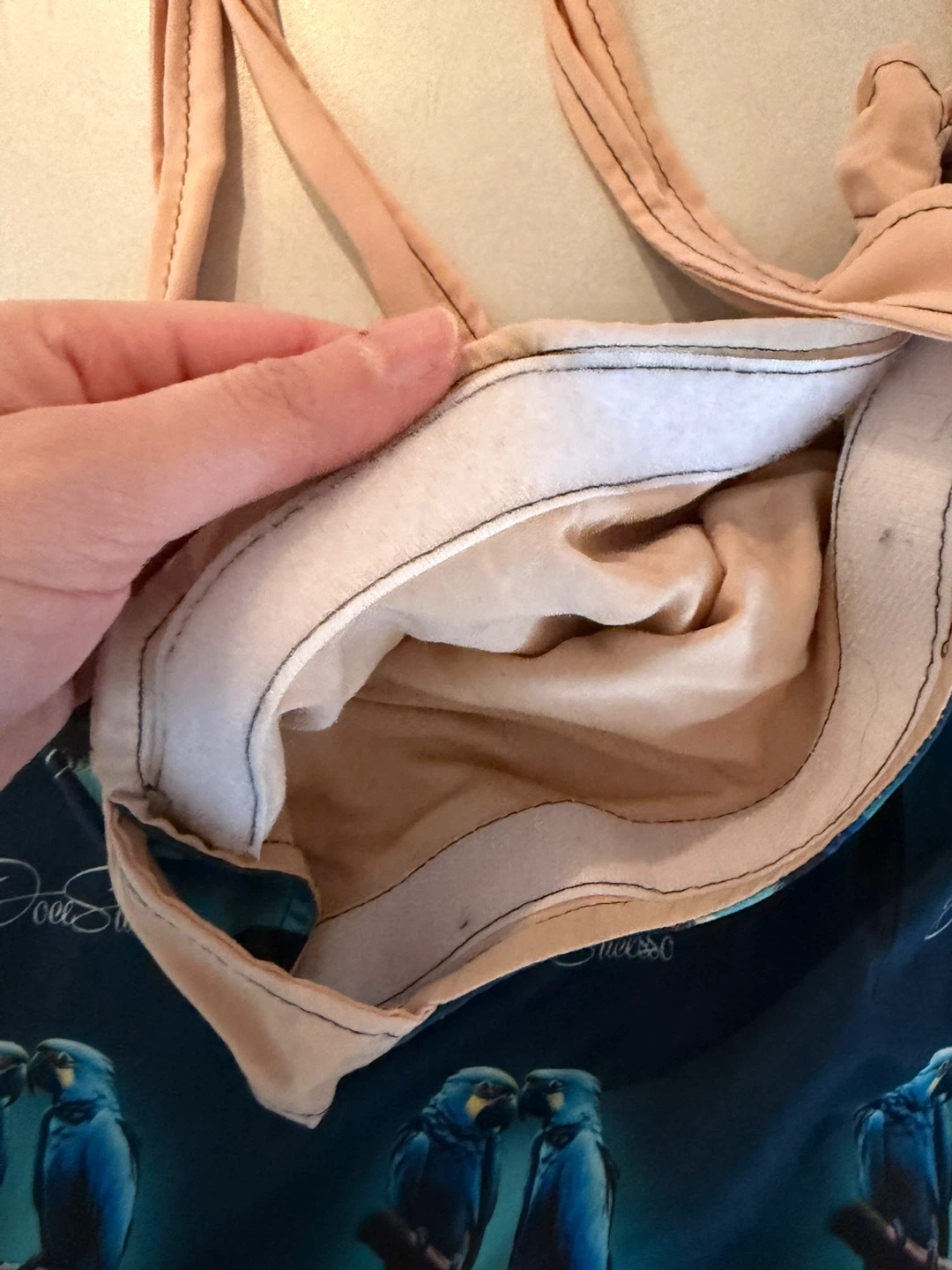 Beach tote bag with parrots - photo 3