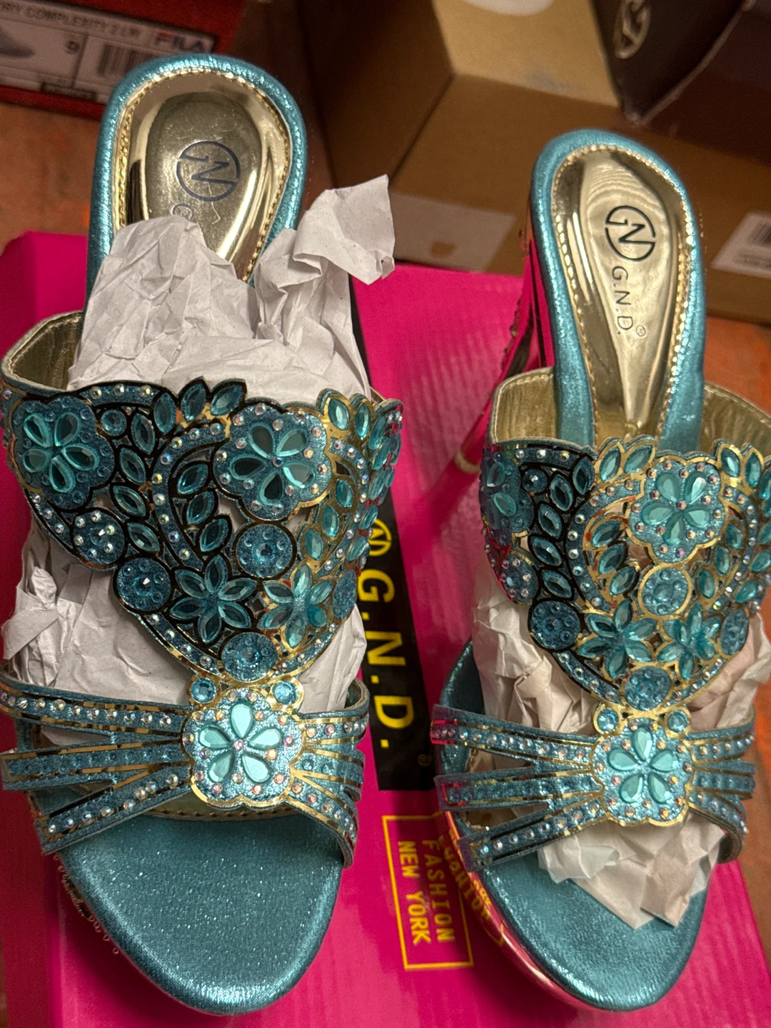 G.N.D. New York Women's Embellished Mules