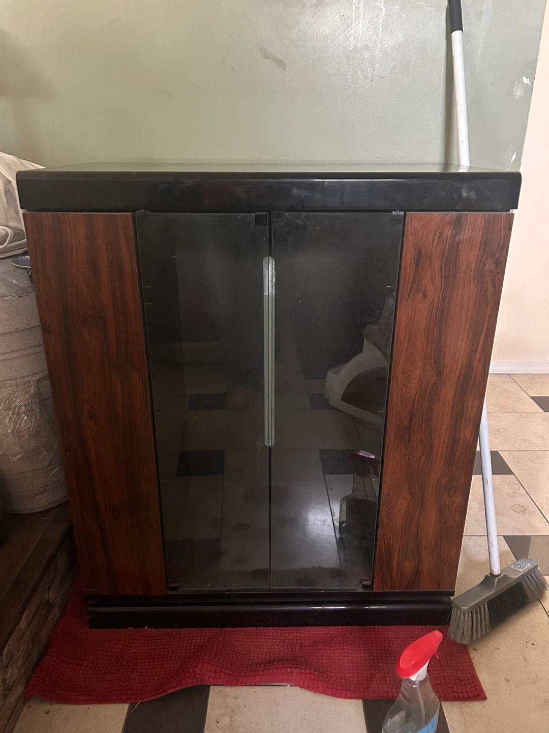 Entertainment Stand with Glass Doors