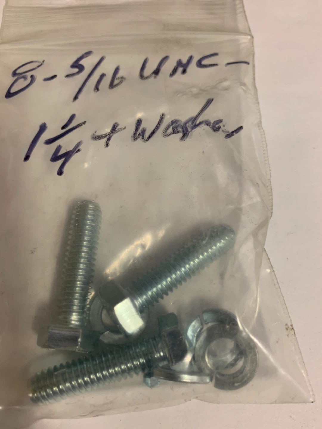 8 x 5/16 UNC Bolts with 1 1/4" Washers - photo 2