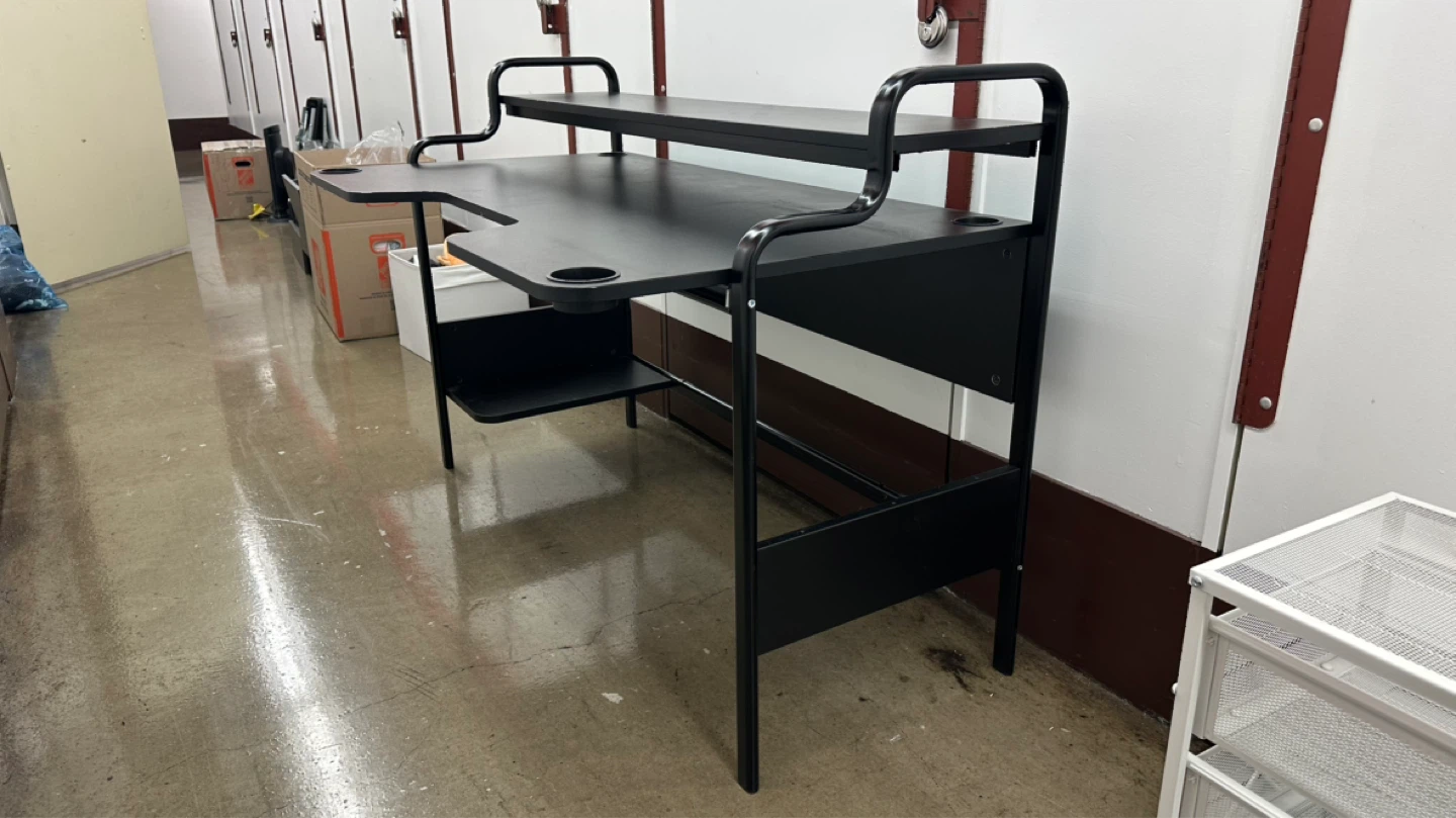 Black Gaming Desk with Riser - photo 3