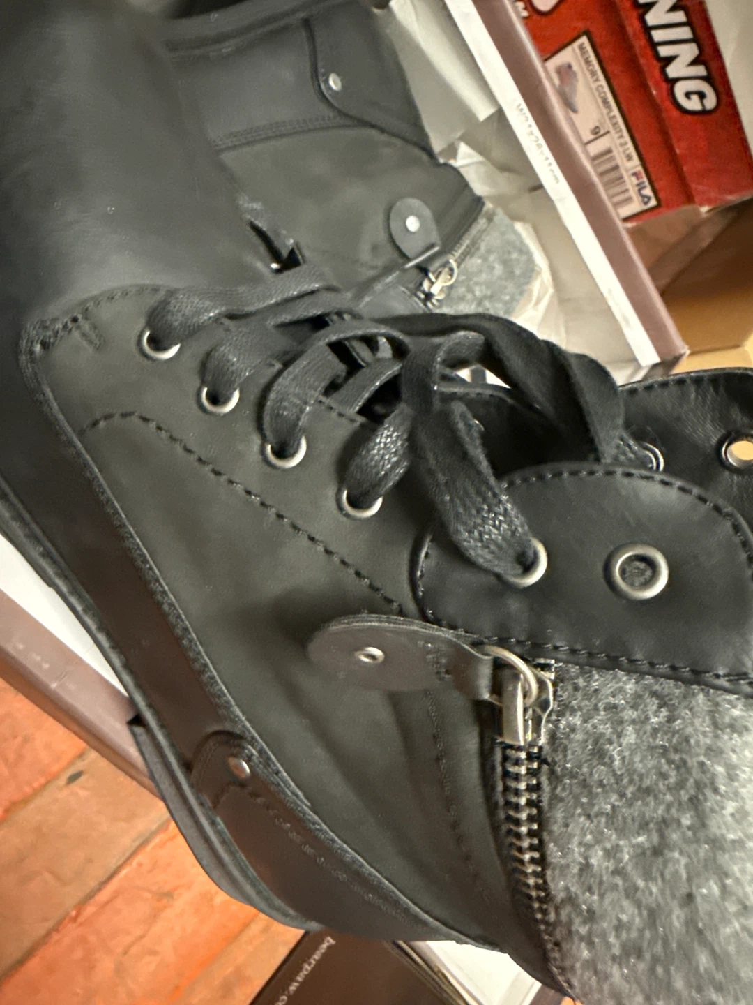 Black Regan Ankle Boots Size 11 - photo 2