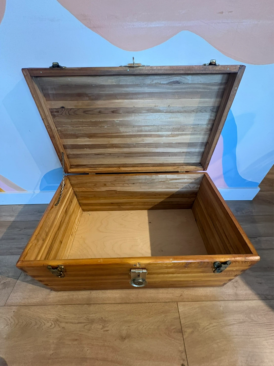 Vintage Wooden Storage Trunk - photo 4