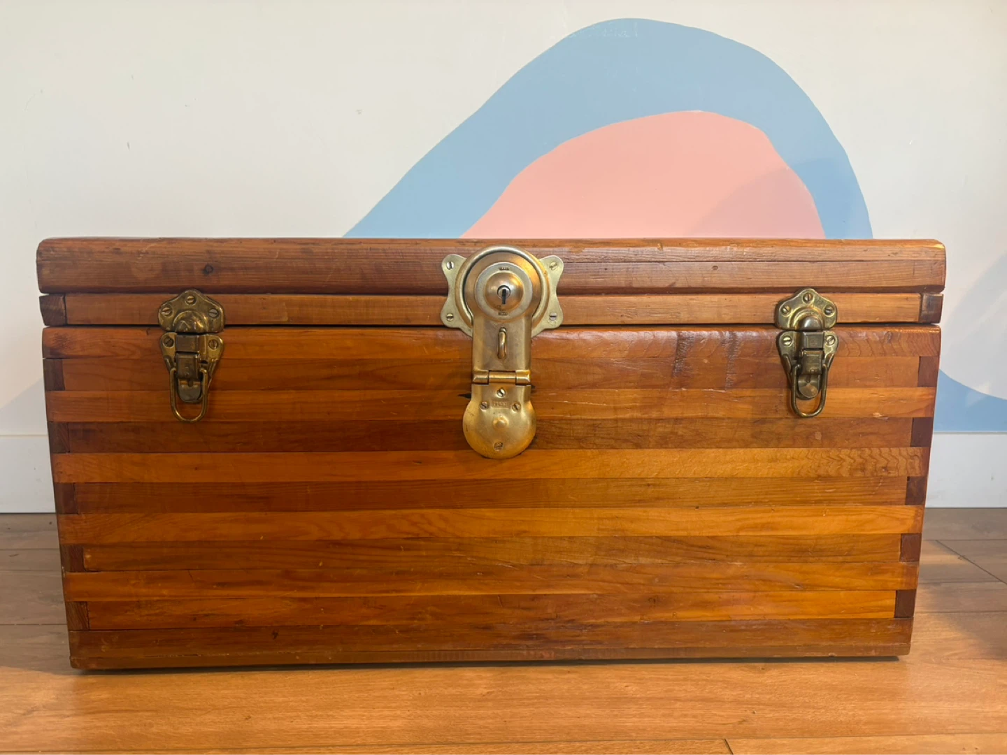 Vintage Wooden Storage Trunk - photo 3