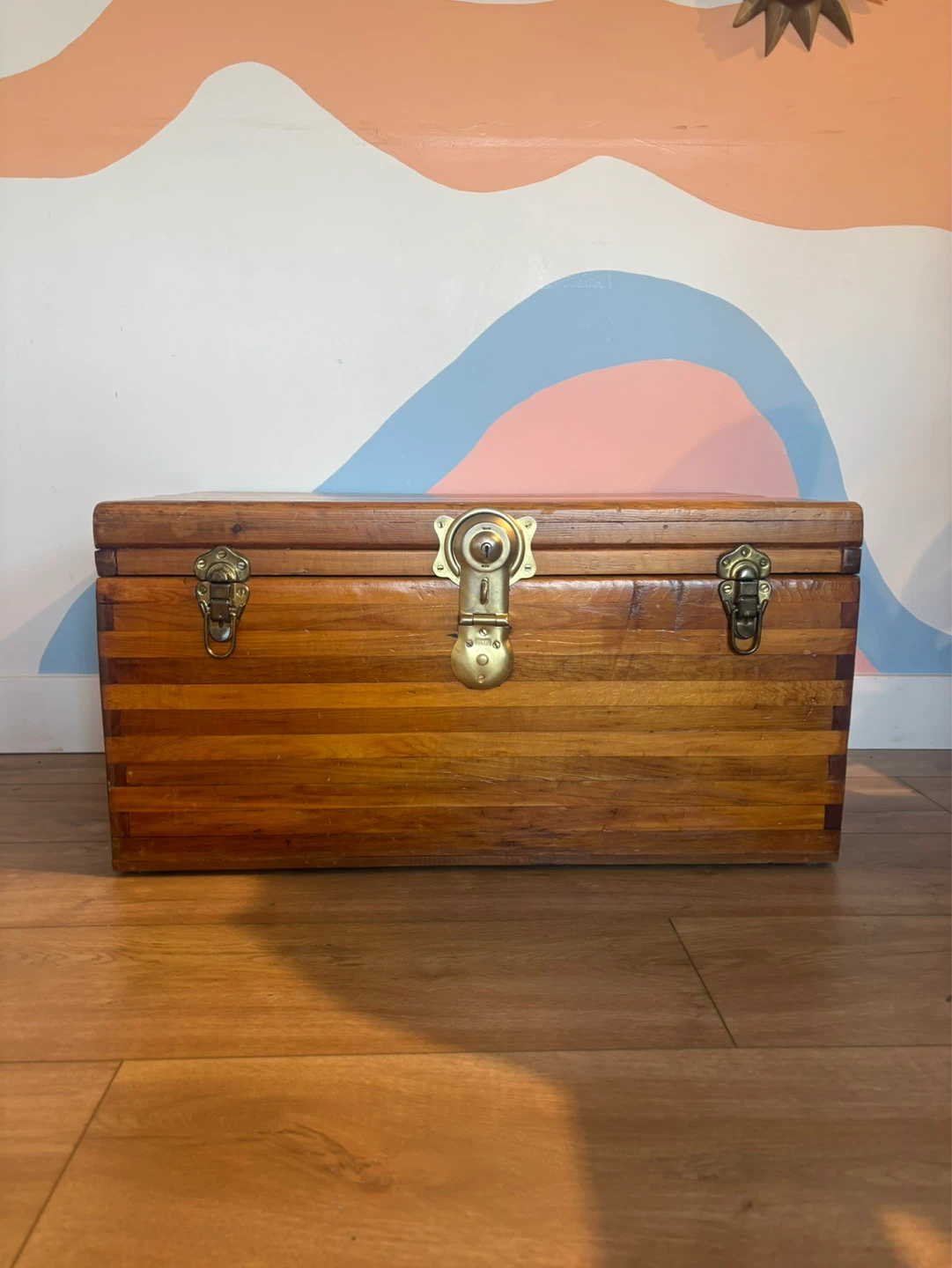 Vintage Wooden Storage Trunk - photo 2