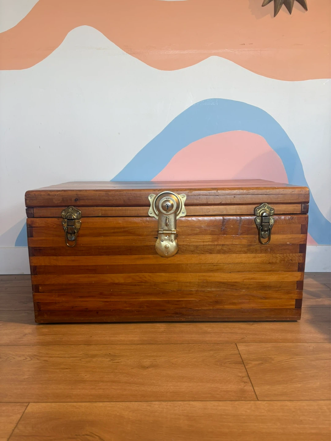 Vintage Wooden Storage Trunk