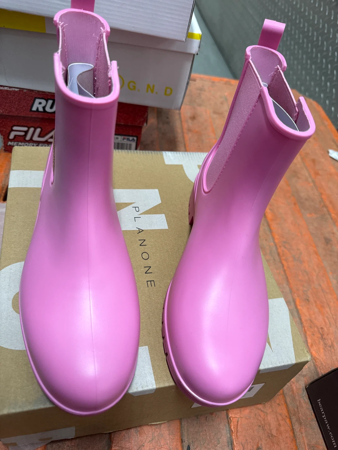 Planone Pink Short Rain Boots Size 40 - photo 4