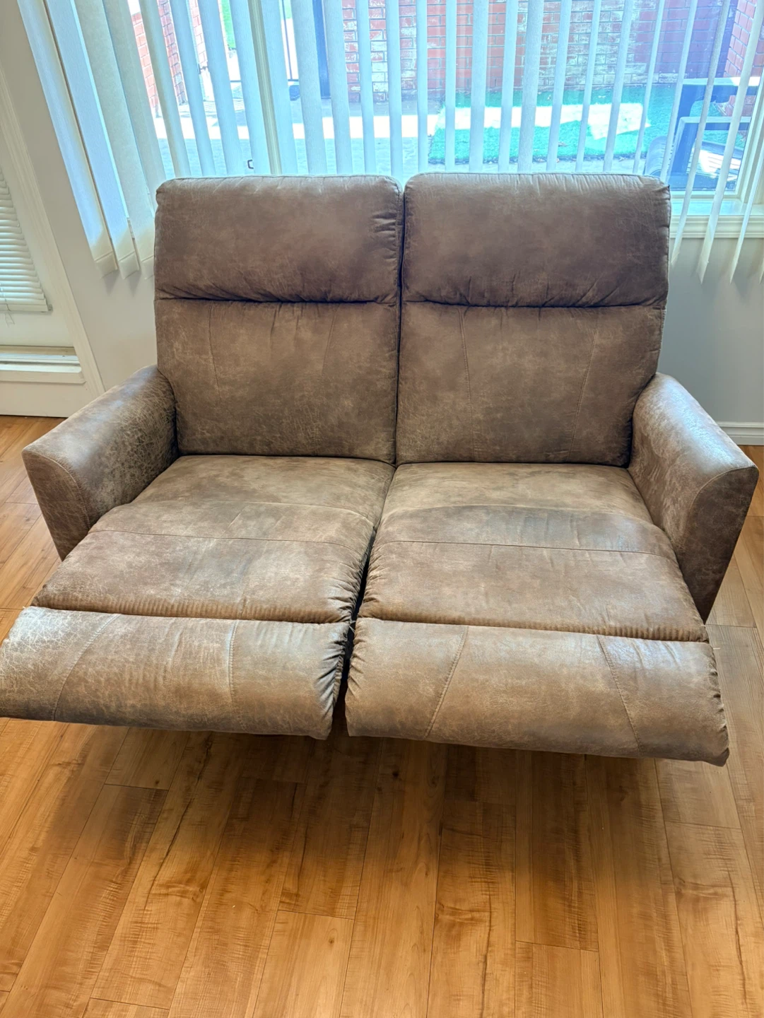 LaZBoy Odon Loveseat Recliner - Brown Fabric - photo 3