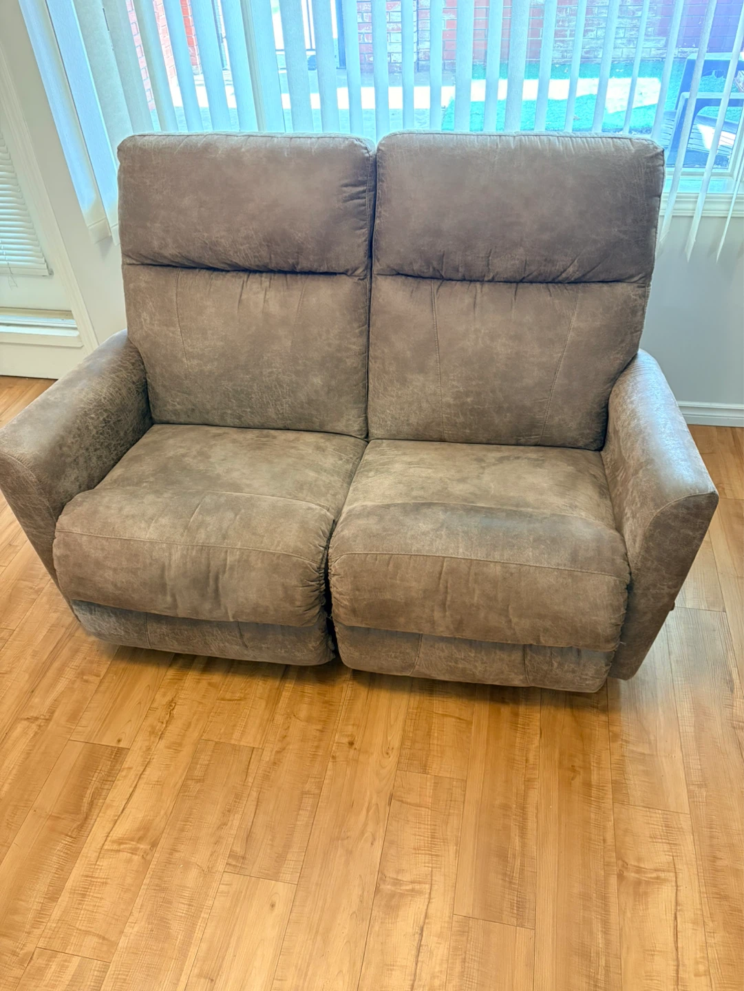 LaZBoy Odon Loveseat Recliner - Brown Fabric