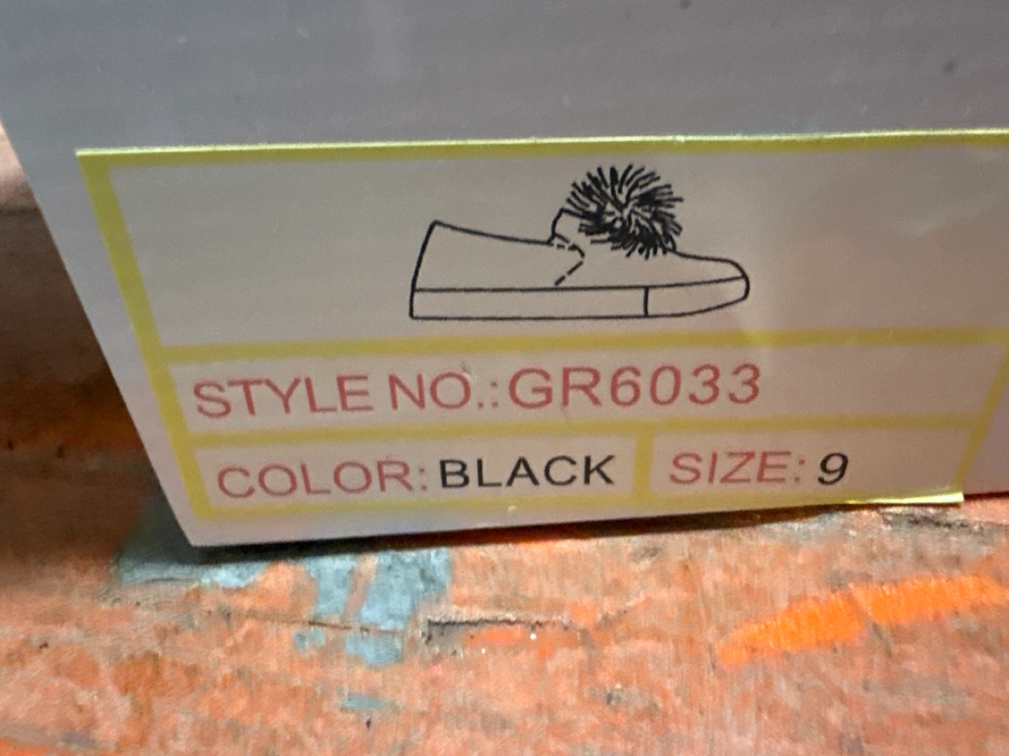 Black Fur Pom Pom Slip-On Loafer Shoes - Size 9 - photo 5