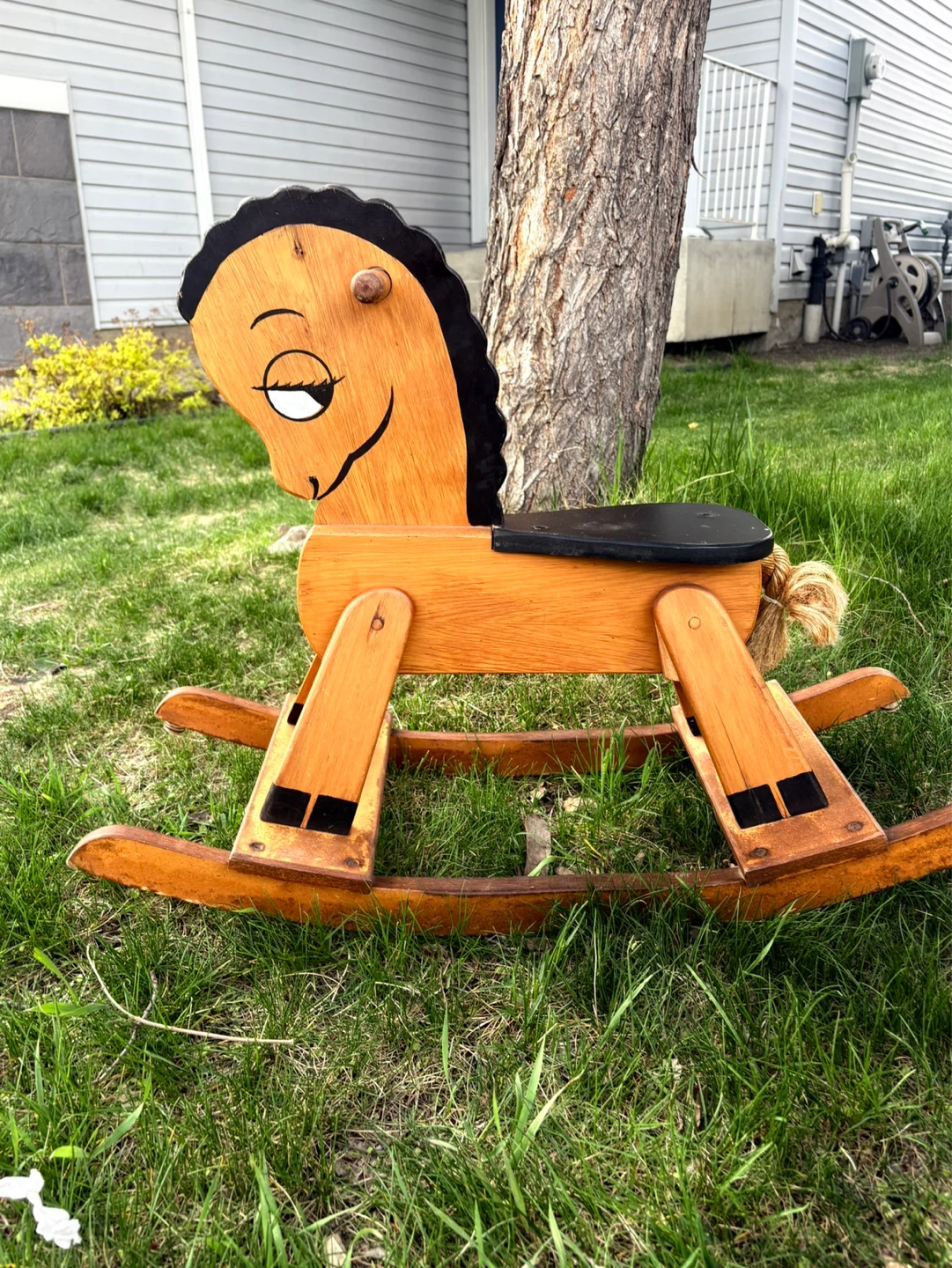 Antique Wooden Rocking Horse - photo 2