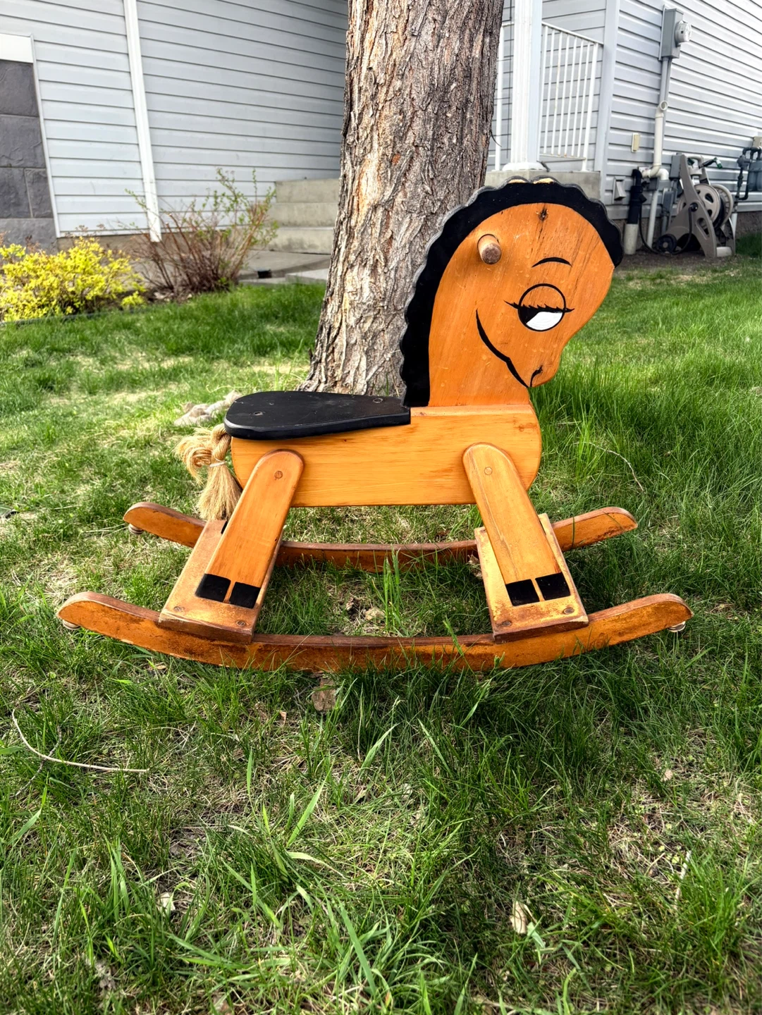 Antique Wooden Rocking Horse - photo 5