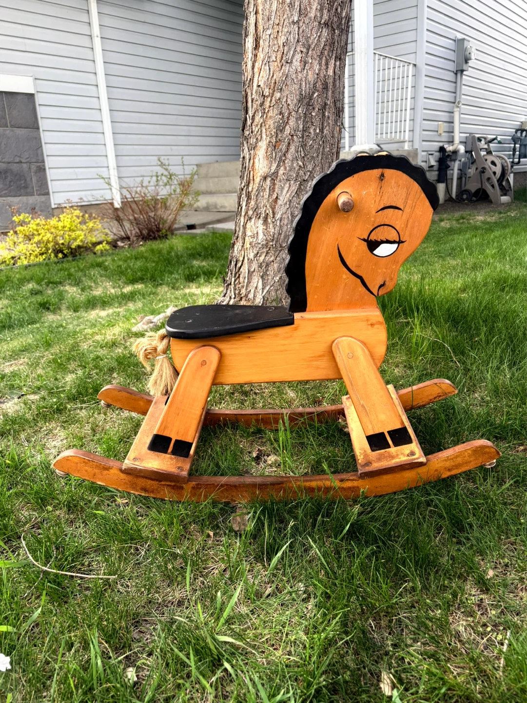 Antique Wooden Rocking Horse - photo 4
