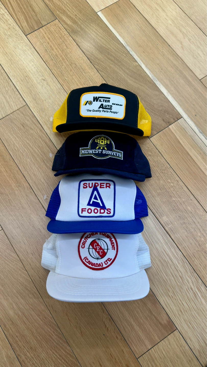 4 Vintage Trucker Hats - Various Brands