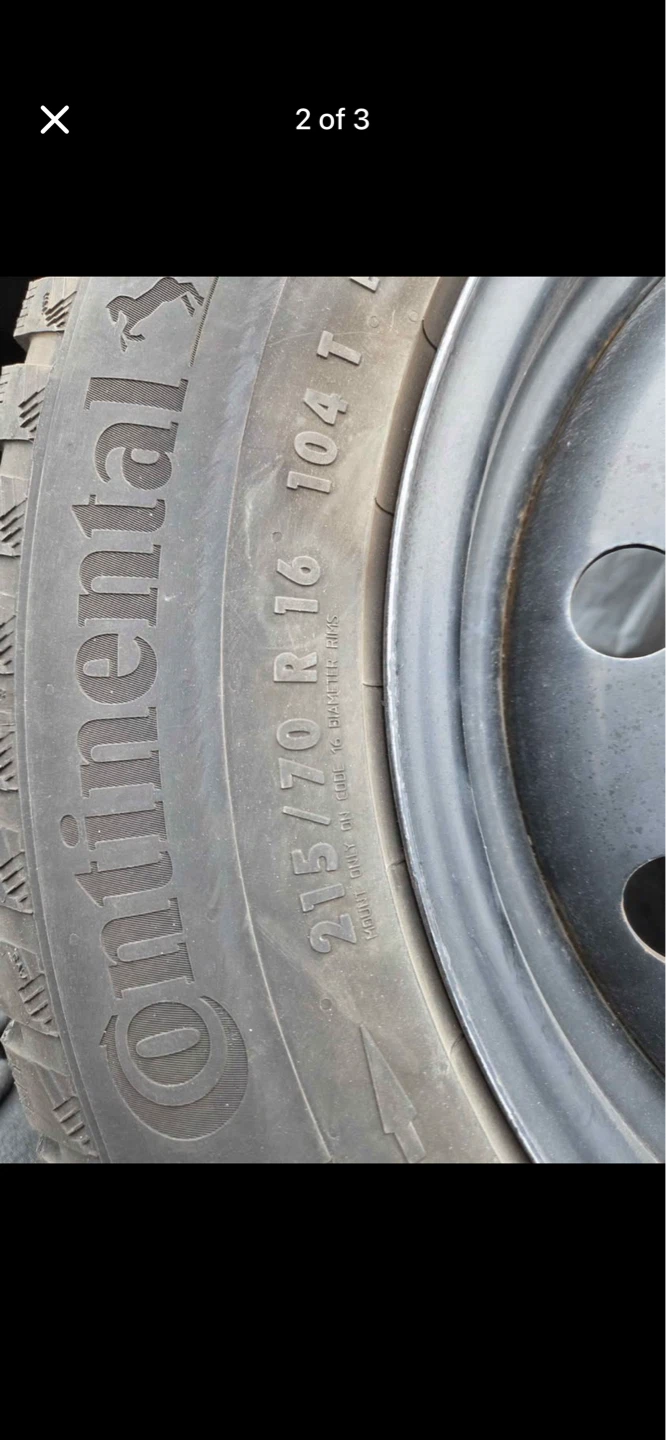 Continental WinterContact Tire and Rim - photo 2