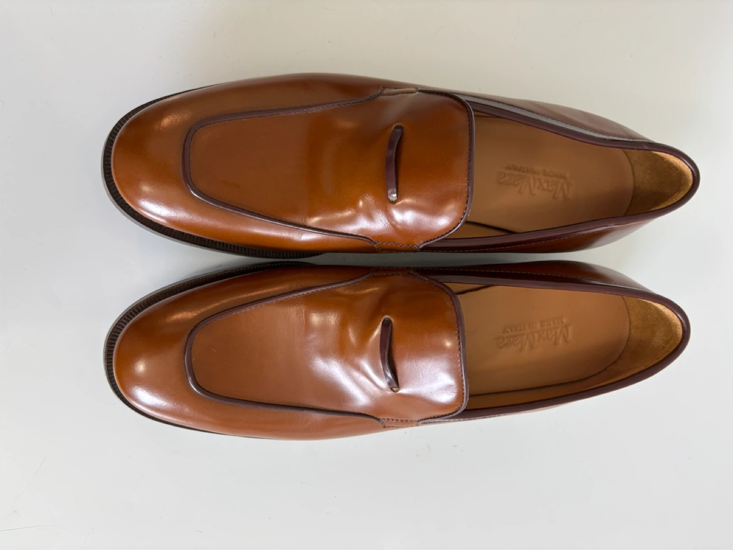 MaxMara Women's Brown Leather Loafers Size 38.5 - photo 4