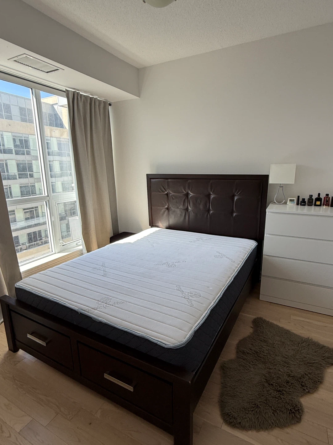 Queen Bed Frame with Storage Drawers