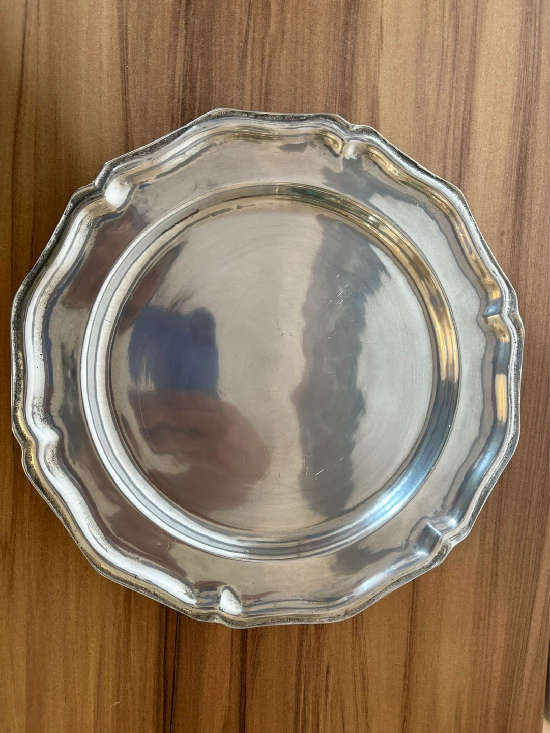 Queen Anne Style RWP, Pewter, 7 Dinner Plates 8 Salad Plates - photo 5
