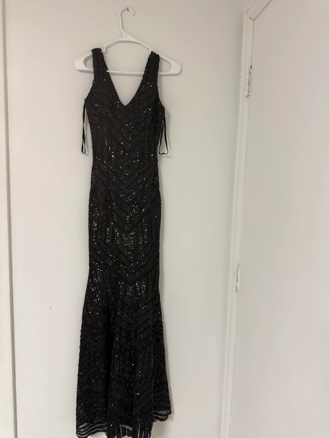 Black Sequin Mermaid Gown