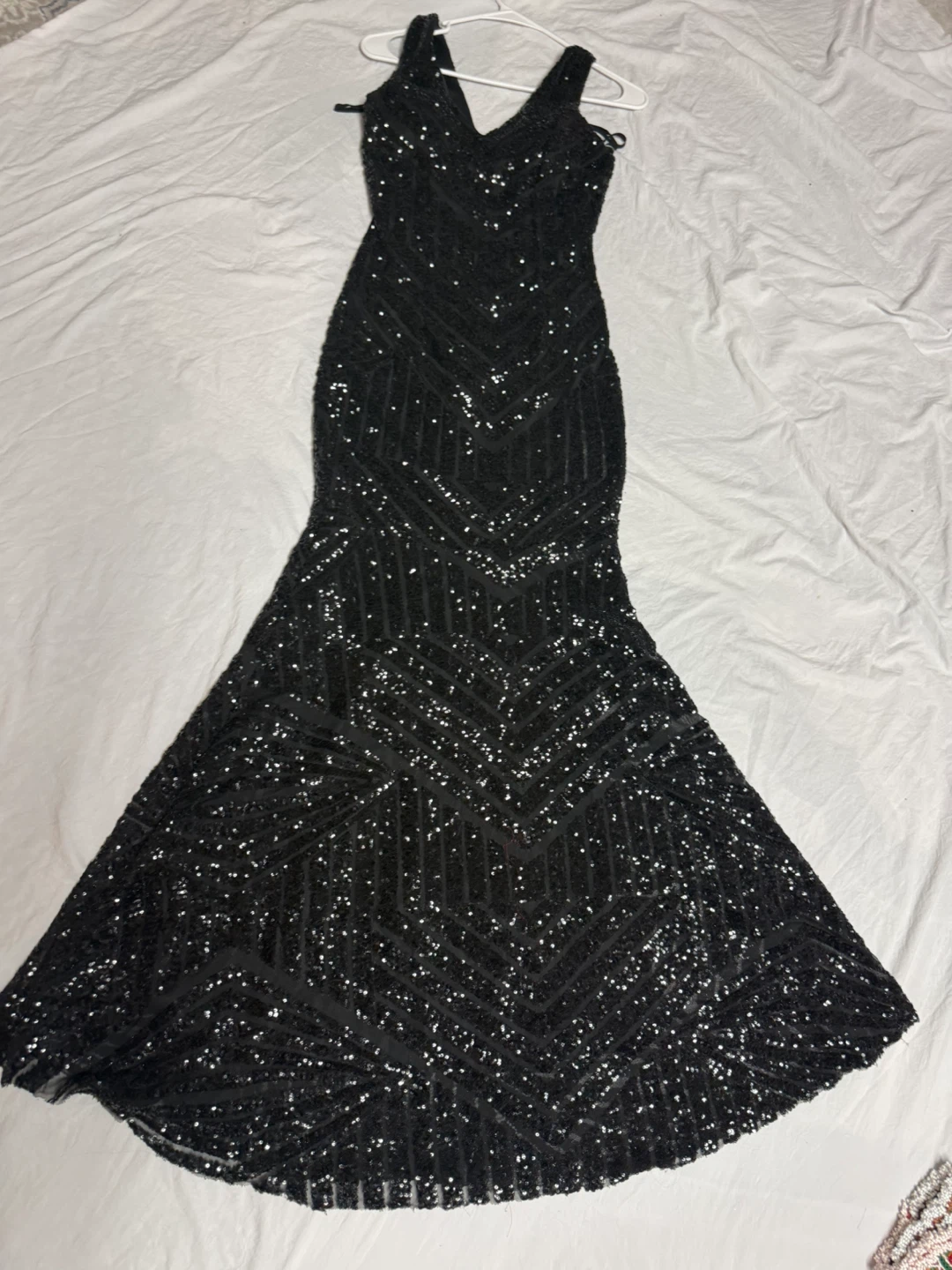 Black Sequin Mermaid Gown - photo 2