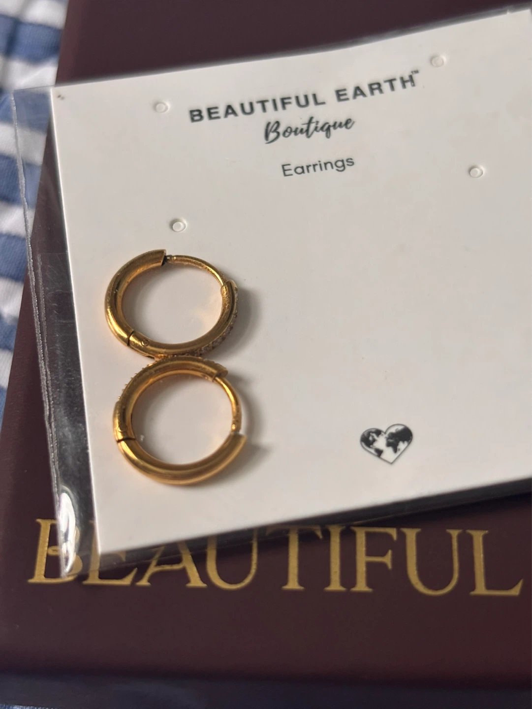 Eternity Hoop Earrings 18k gold plated
