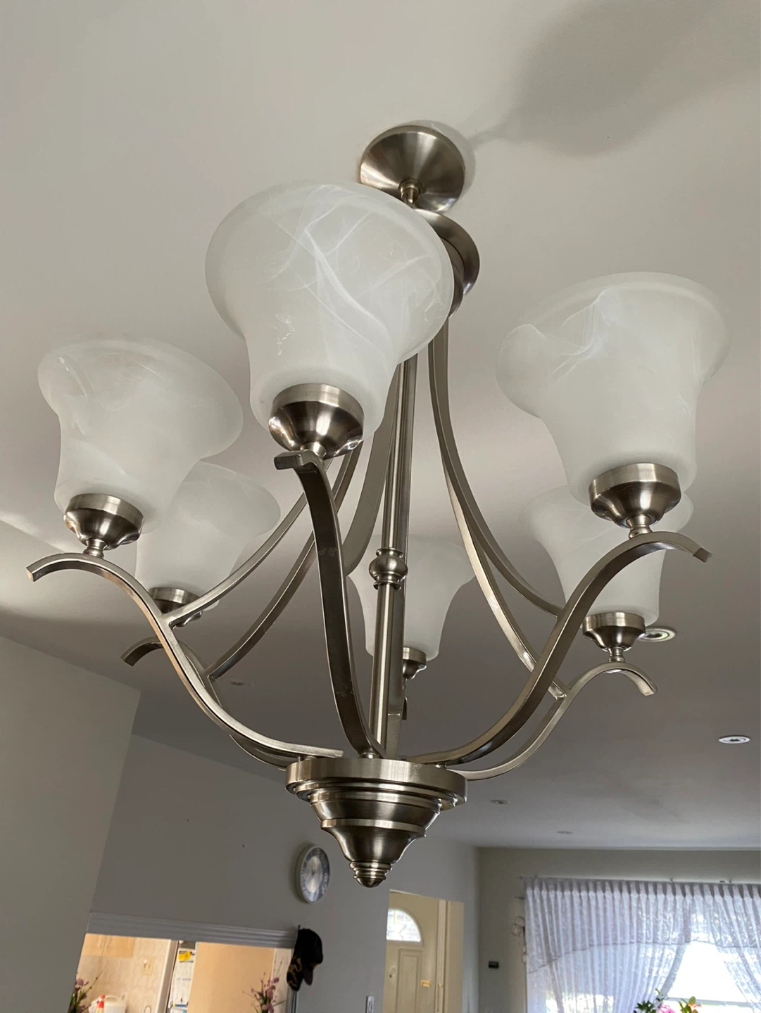 5-Light Brushed Nickel Chandelier