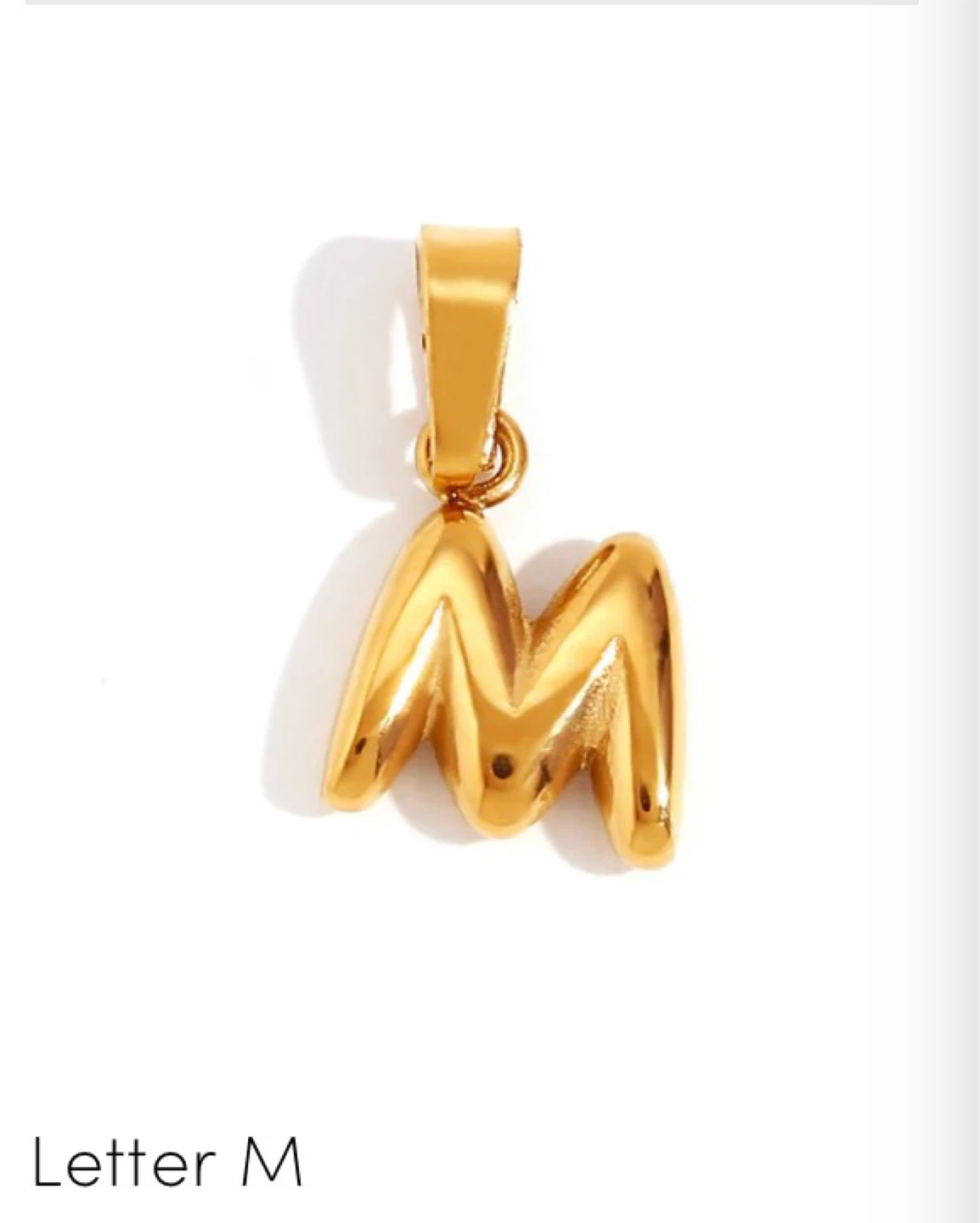 Gold Letter M Necklace - photo 3