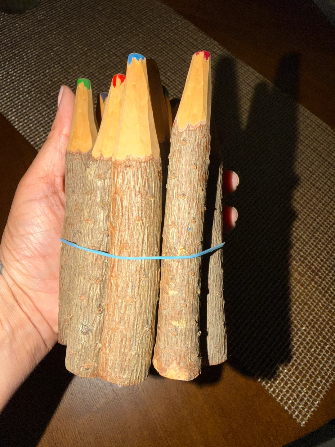 Set of 12 Colored Pencils - Wooden Tree Branch Style - photo 4