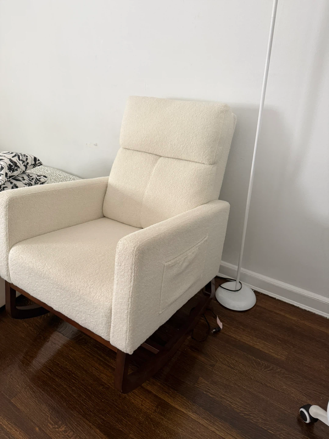 Cream Boucle Rocking Chair - photo 2