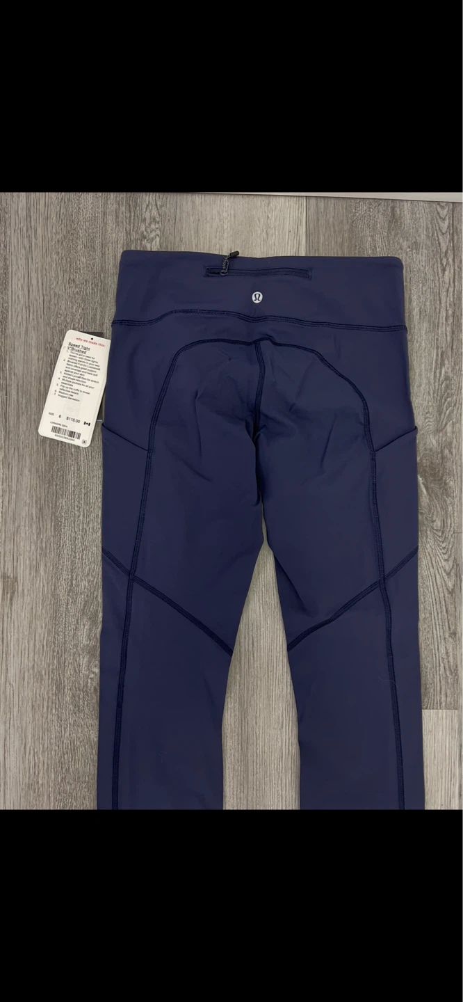 Lululemon Speed Tight V-Blissful Navy Blue Leggings Size 6 - photo 3