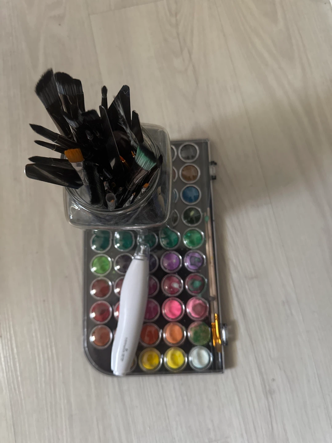 Watercolor Paint Set with Brushes