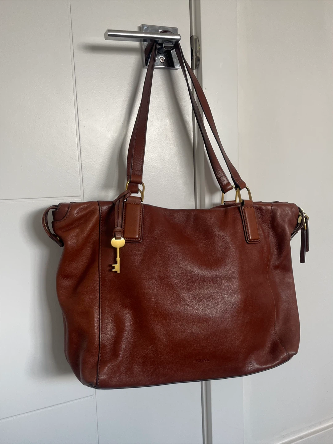 Fossil Leather Tote Bag