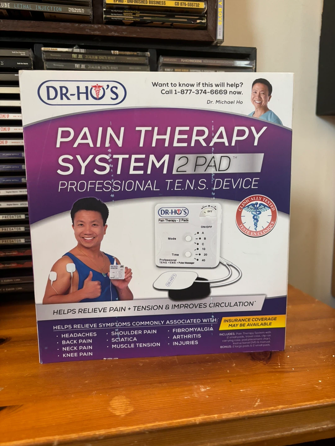 Dr-Ho's Pain Therapy System 2 Pad Professional TENS Device