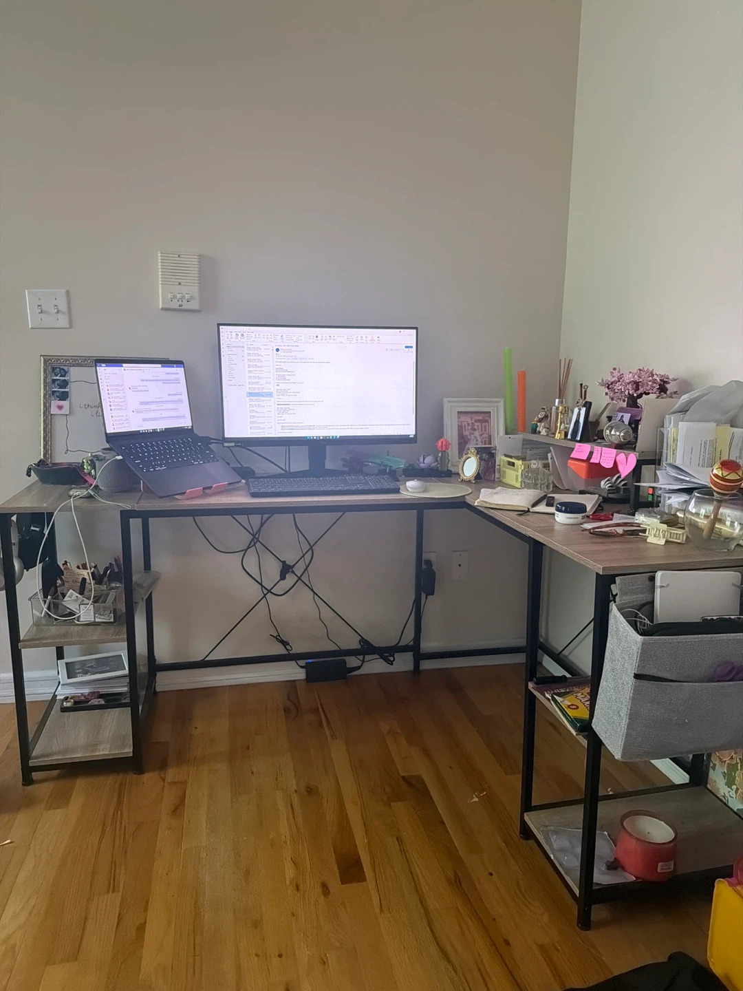 L - Shaped computer desk