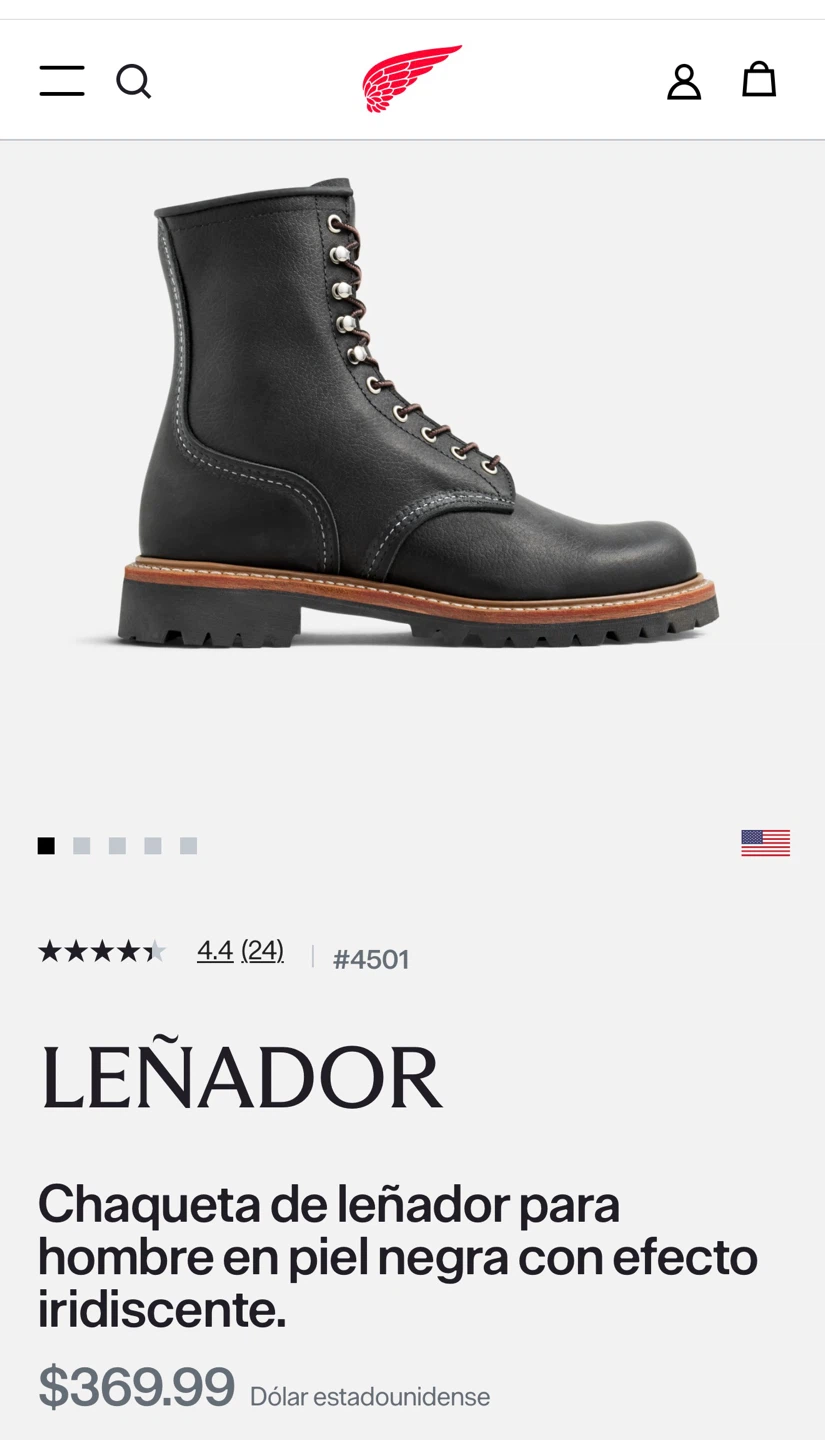 Red Wing LEÑADOR Black Leather Boots