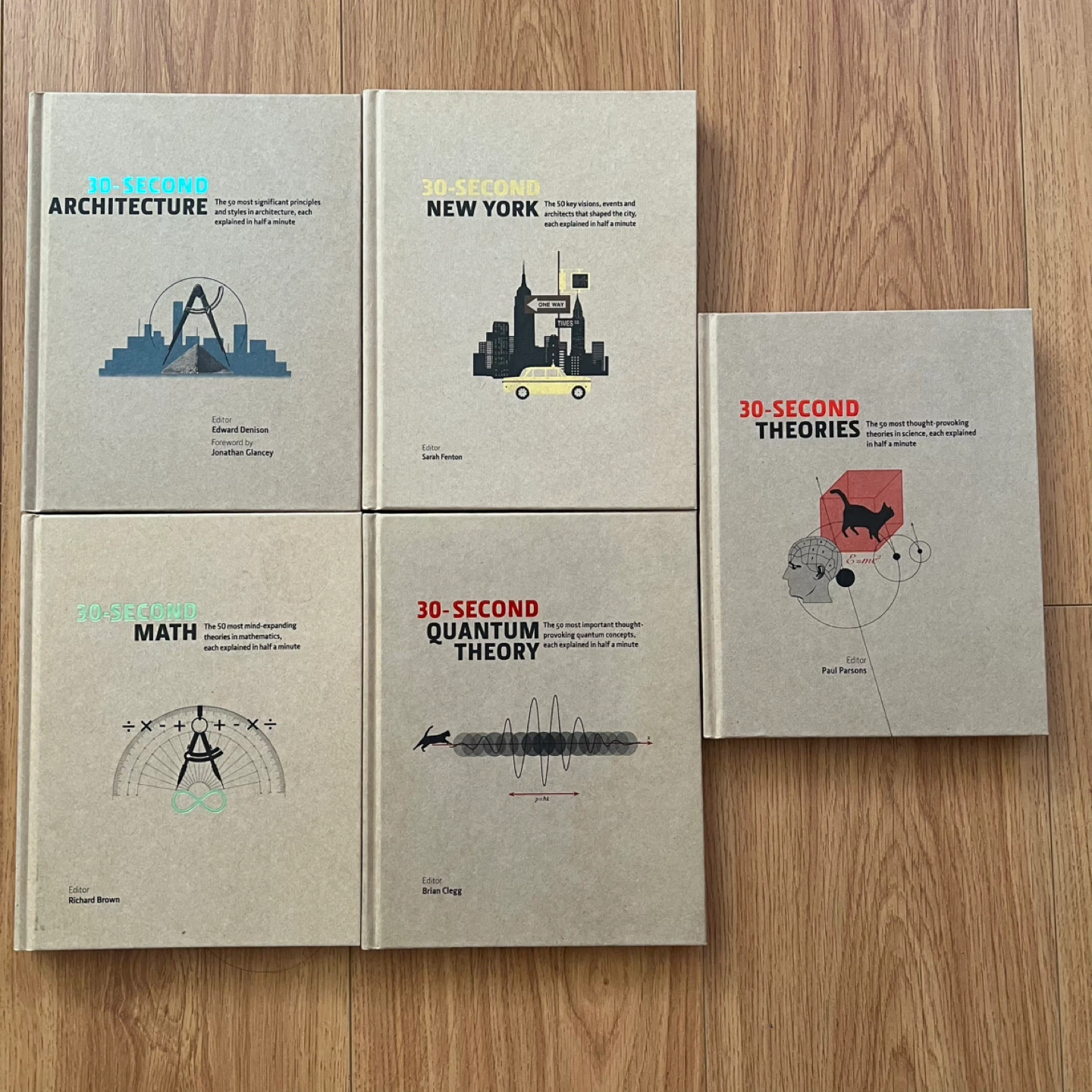 30-Second Books on Architecture, Math, and more