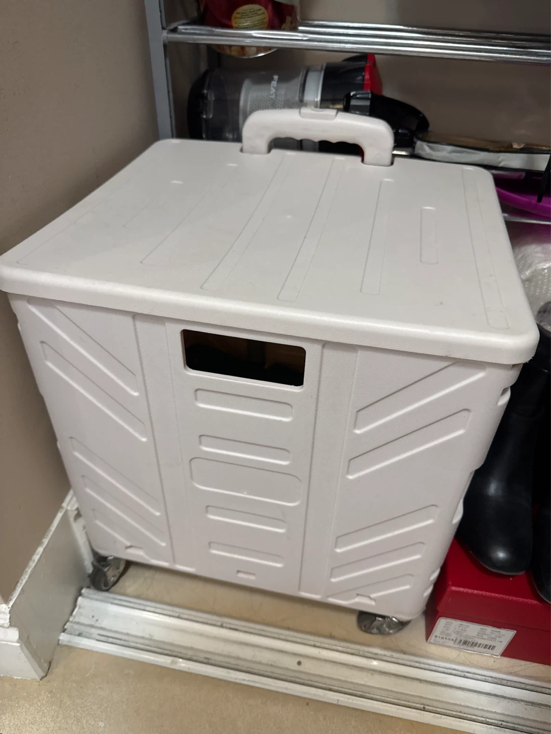 Folding Storage Cart with Wheels