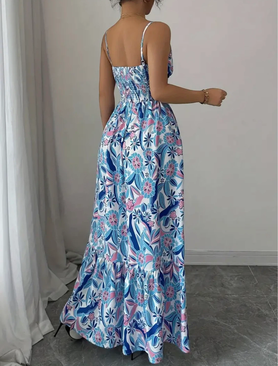 Maxi Dress with Floral Print - photo 3