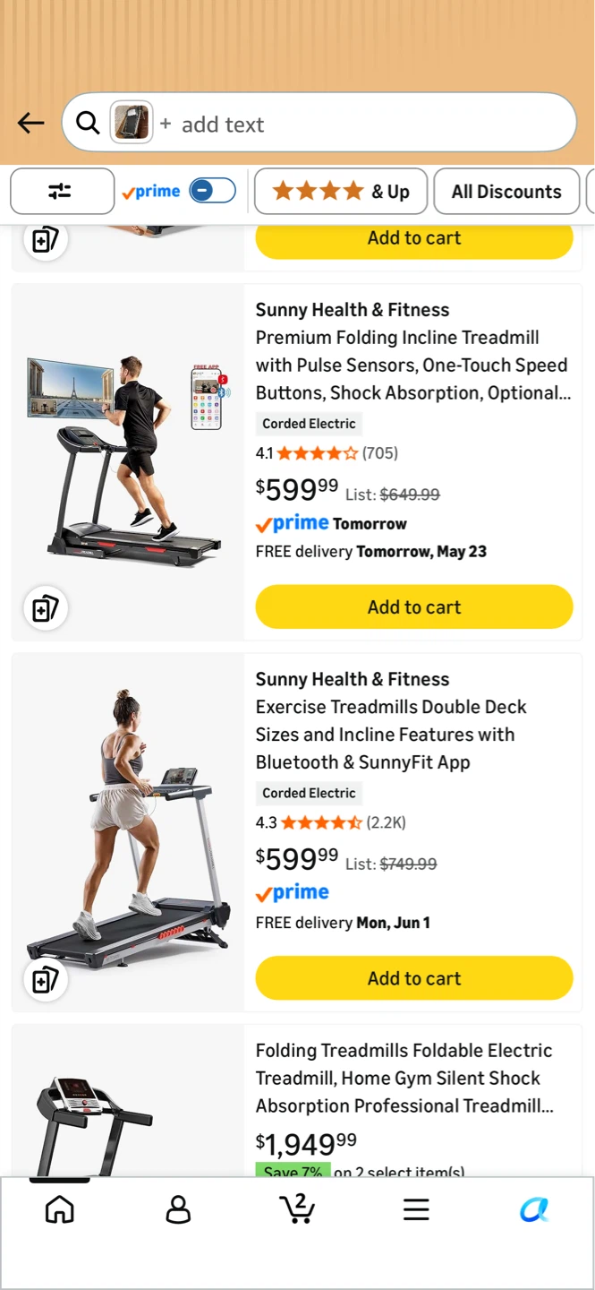 Sunny Health & Fitness Folding Treadmill