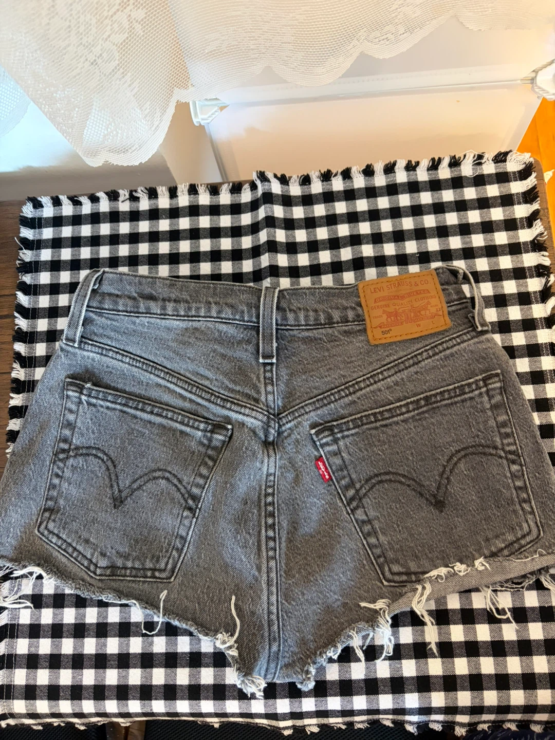 Levi's 501 Denim Shorts Grey Women's Size W25 - photo 2