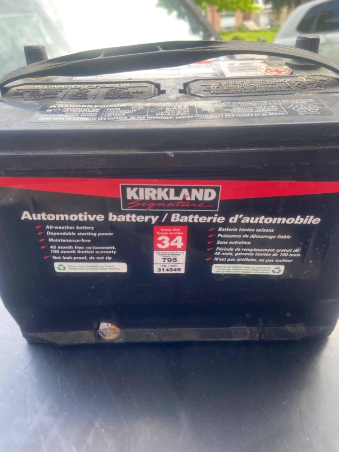 Kirkland Signature Automotive Battery Group Size 34