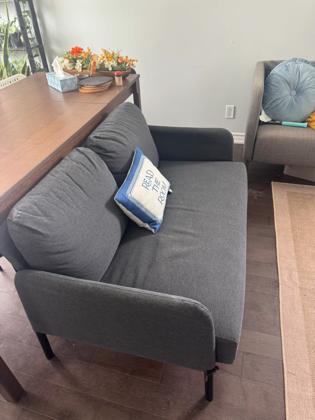 IKEA GLÖSTAD Loveseat - Knisa Dark Grey - photo 2