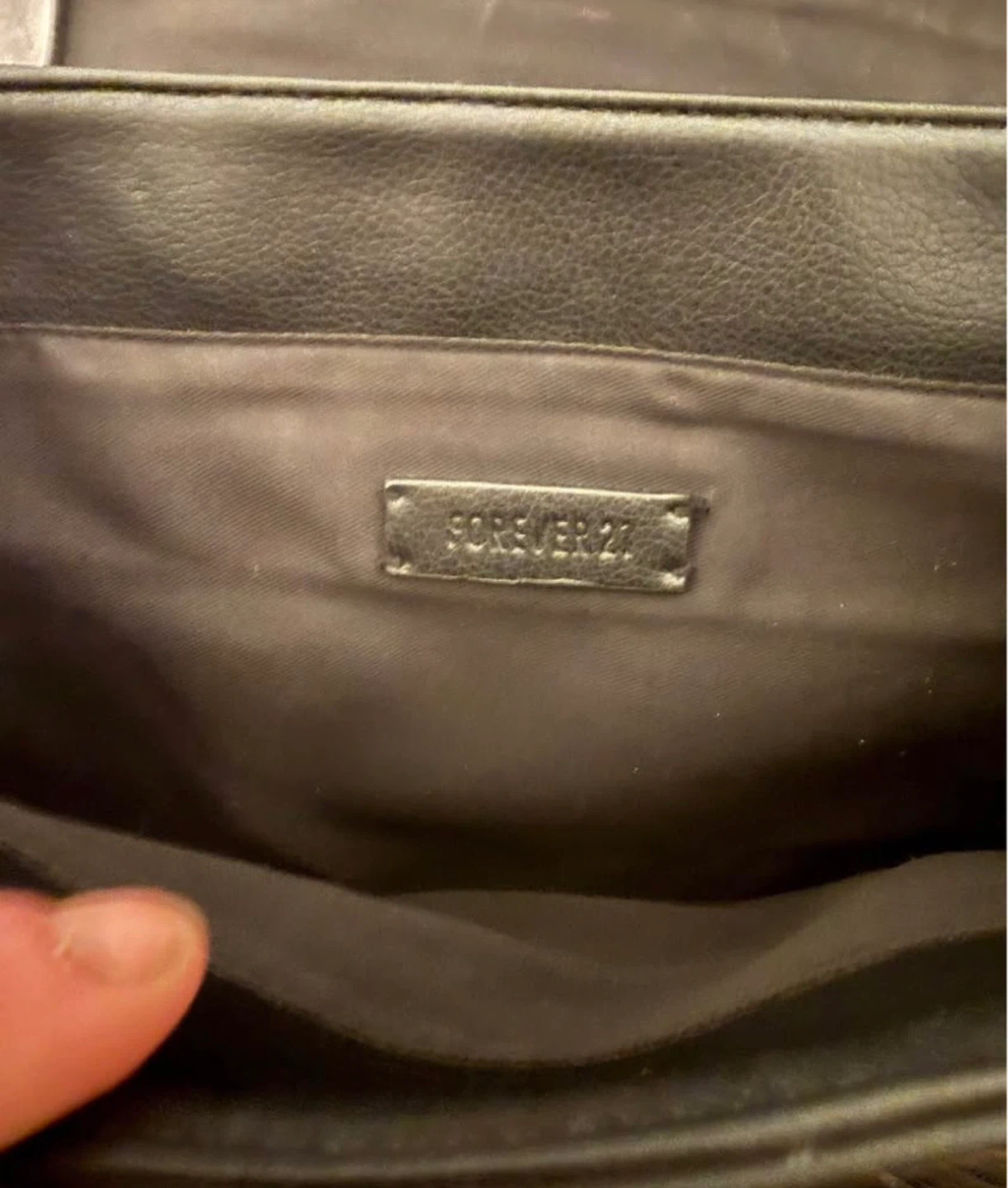 Black Faux Leather Backpack with Tassel - photo 2