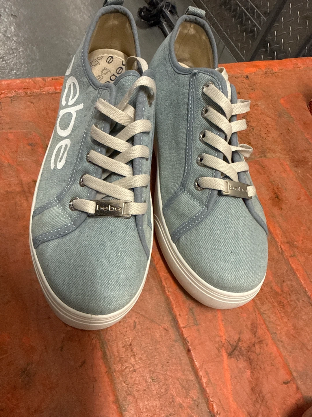 Bebe Women's Light Blue Denim Sneakers